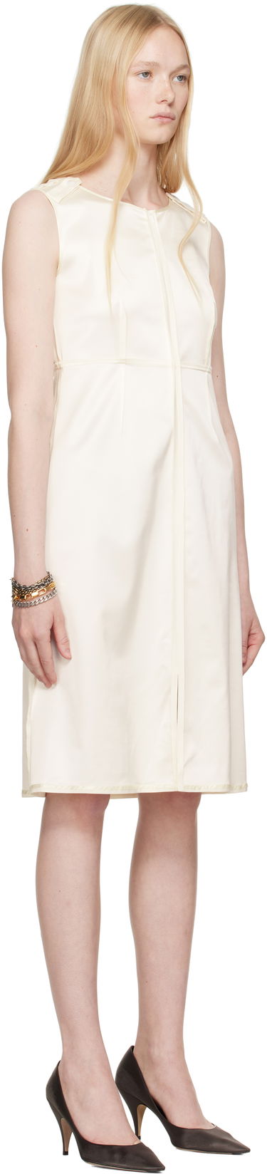 Šaty Maison Margiela MM6 Maison Margiela Satin Stretch Midi Dress Čierna | S62DA0048 M35143, 4