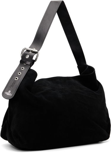 Tote bag Vivienne Westwood Vivienne Westwood Suede Maxime Large Crossbody Tote Čierna | 4601000BW-L007E-, 4