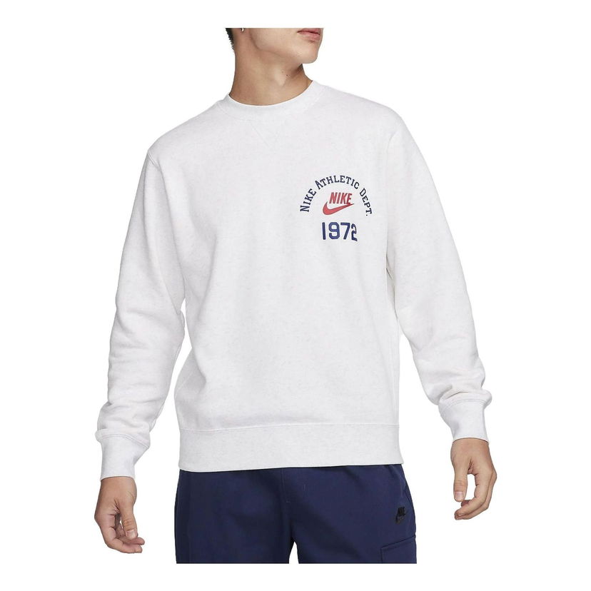 Sveter Nike Sportswear Club Fleece Crew-Neck Sweatshirt Biela | FQ7972-051