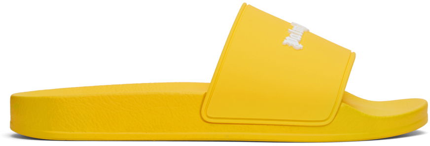 Tenisky a topánky Palm Angels Yellow Logo Pool Slides Žltá | PMIC011F24MAT0016565, 0