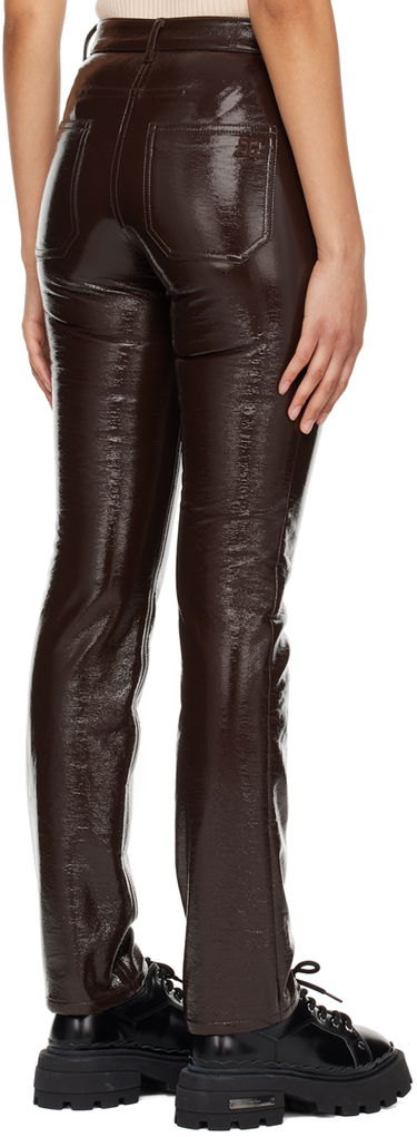 Nohavice Courrèges Five-Pocket Vinyl Trousers Hnedá | PERCPA013VY0003, 2