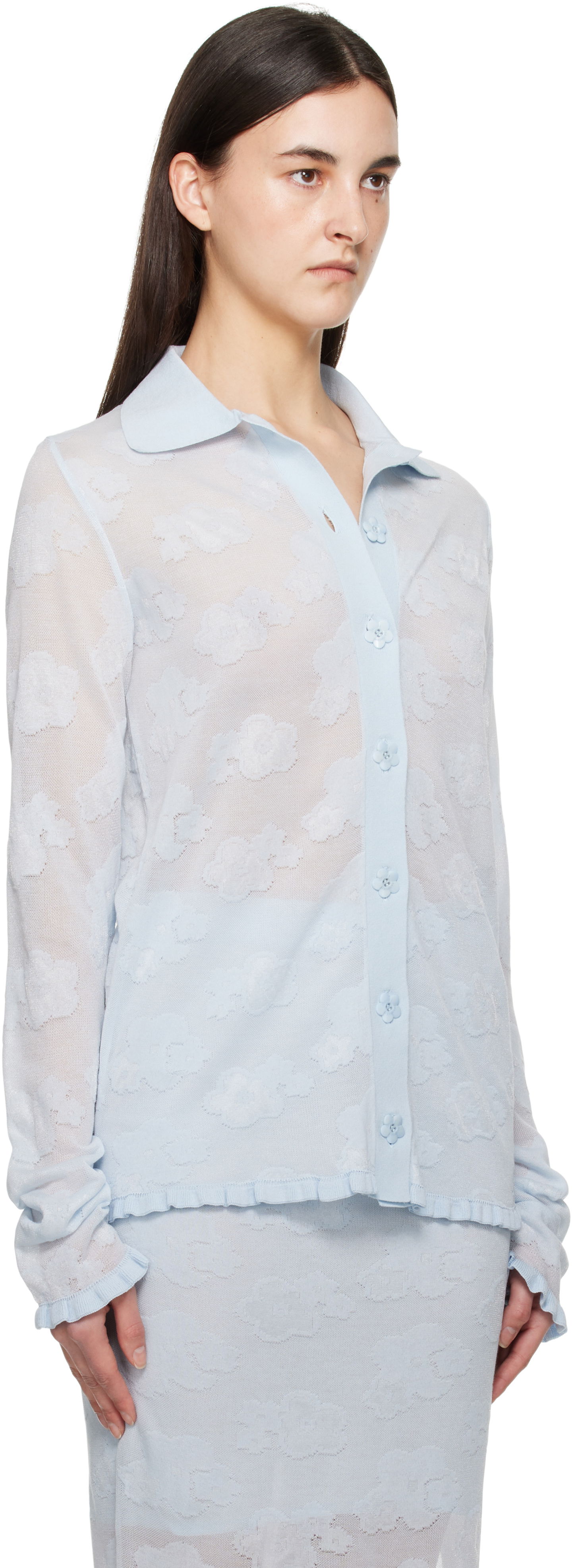 Sveter Cecilie Bahnsen Cecilie Bahnsen Petra Knit Cardigan Modrá | 1.25KNI50003 PETRA CARDIGAN, 1