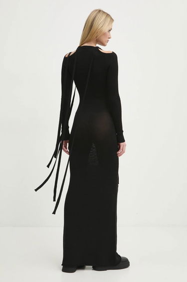 Šaty Y/PROJECT Multiscarf Long Sleeve Maxi Dress Čierna | 106DR008, 2