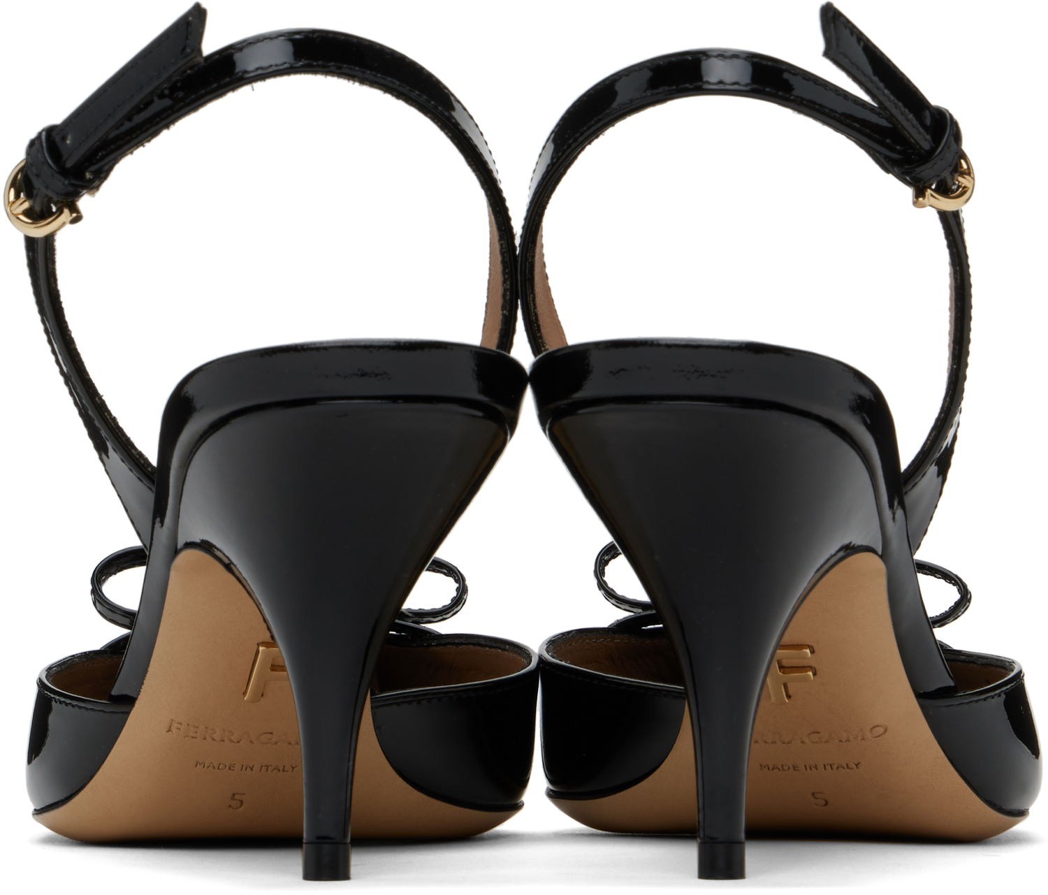 Tenisky a topánky FERRAGAMO Ferragamo Mini Bow Slingback Heels Čierna | 781105, 1