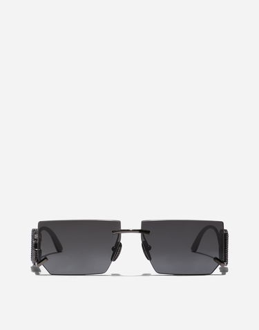 Slnečné okuliare Dolce & Gabbana DG Crystal Square Sunglasses Čierna | VG2304VM6889V000, 0