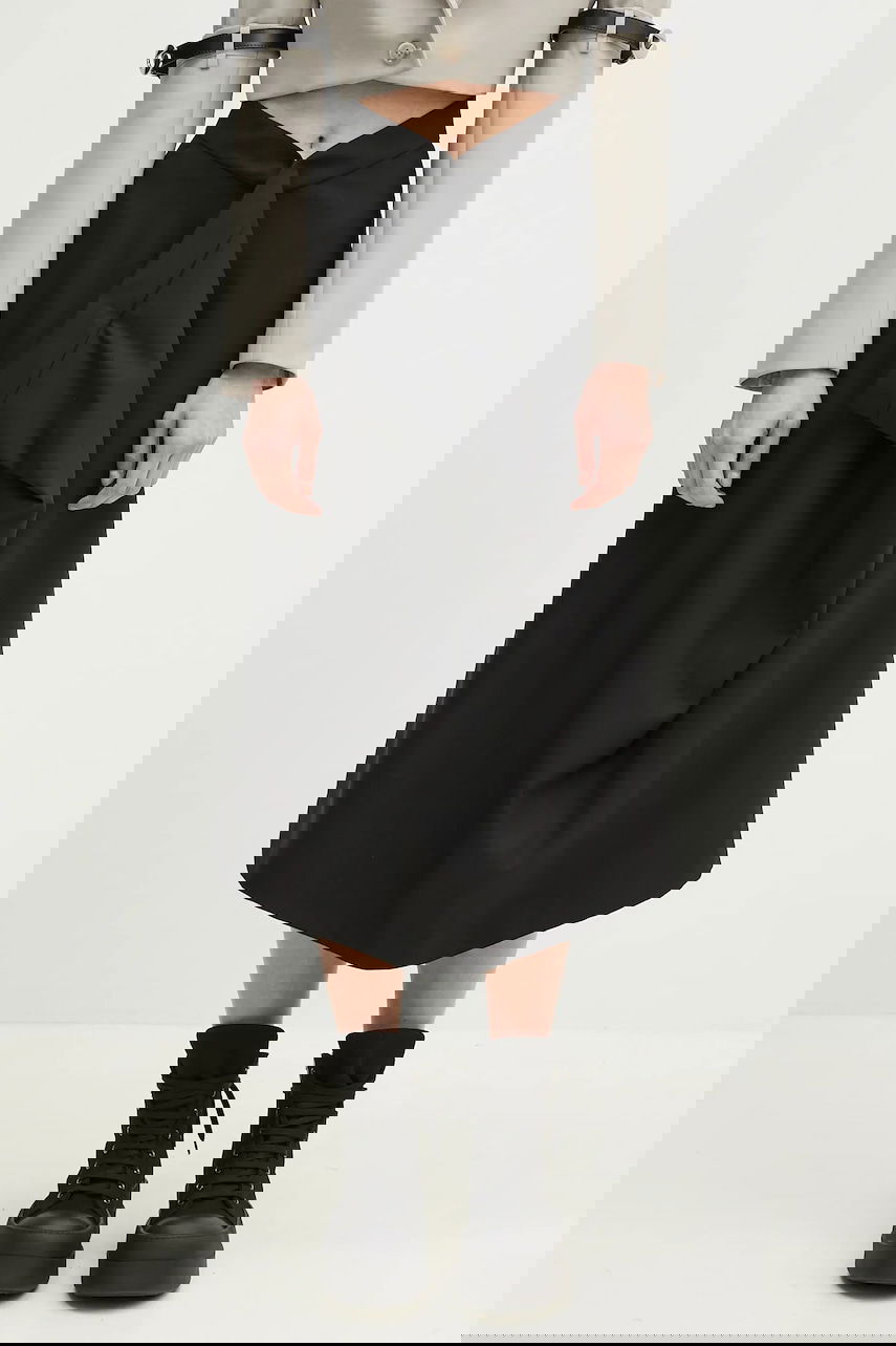 Sukňa KENZO Kenzo Midi A-Line Draped Skirt Čierna | FF52JU3149RA.99, 0