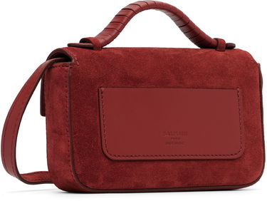 Taška cez rameno Balmain Suede B-Buzz 17 Mini Bag Vínová | FN0DG811LCRA, 2