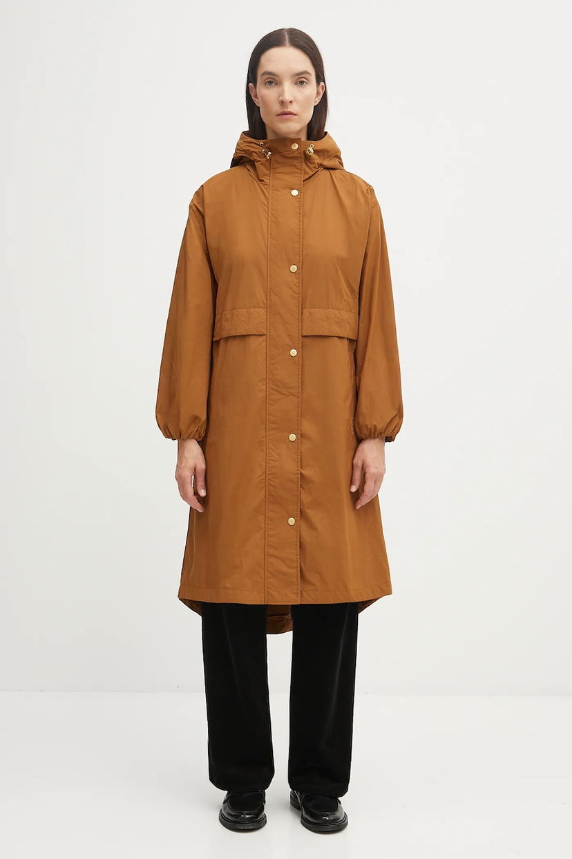 Pláštenka Barbour Barbour NABOO Oversize Hooded Raincoat Hnedá | LSP0241
