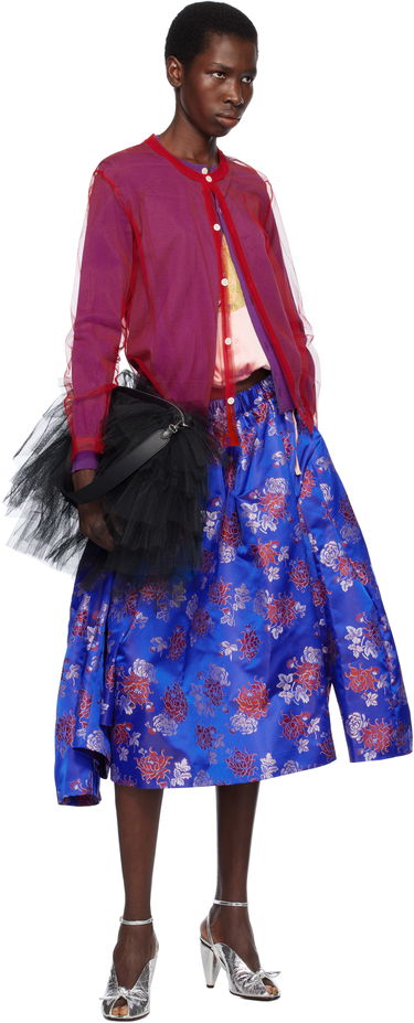 Sukňa Comme des Garçons Comme des Garçons Jacquard Pattern Midi Skirt Modrá | GO-S002-051-1, 3