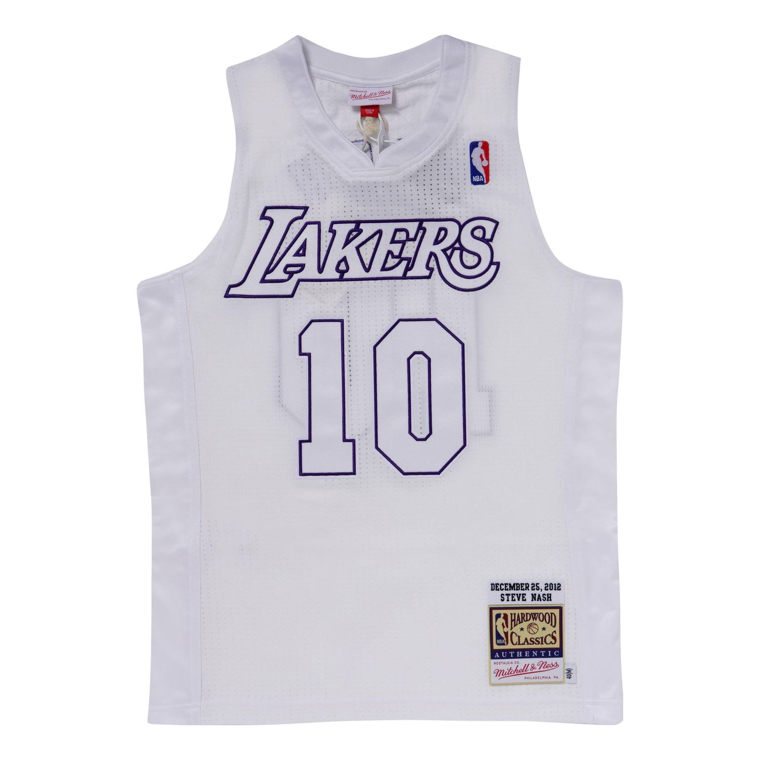 Dres Mitchell & Ness Steve Nash 10 Los Angeles Lakers Authentic Jersey Biela | AJY44971-LAL12SNAWHIT, 0