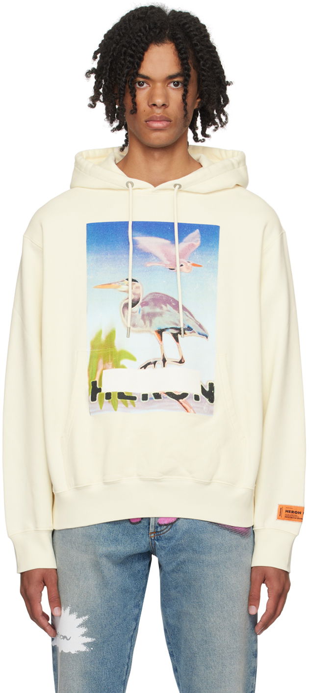 Mikina HERON PRESTON Censored Heron Hoodie Béžová | HMBB024F23JER0030437, 0