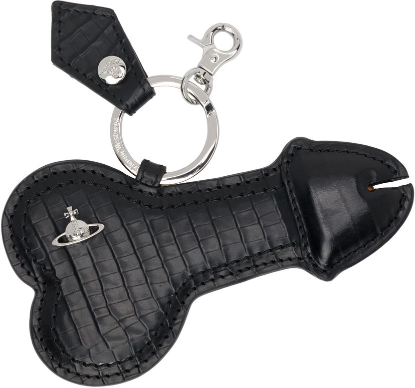Kľúčenka Vivienne Westwood Vivienne Westwood Bell End Leather Keychain Čierna | 8203012KU-L00C0-