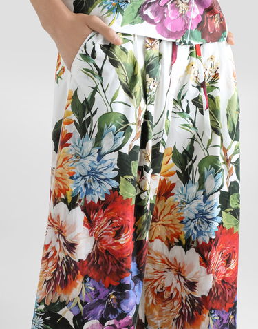 Nohavice Dolce & Gabbana Dolce & Gabbana Flower Bouquet-Print Poplin Culottes Rôznofarebný | FTDCXTHS5TRHA5PC, 3