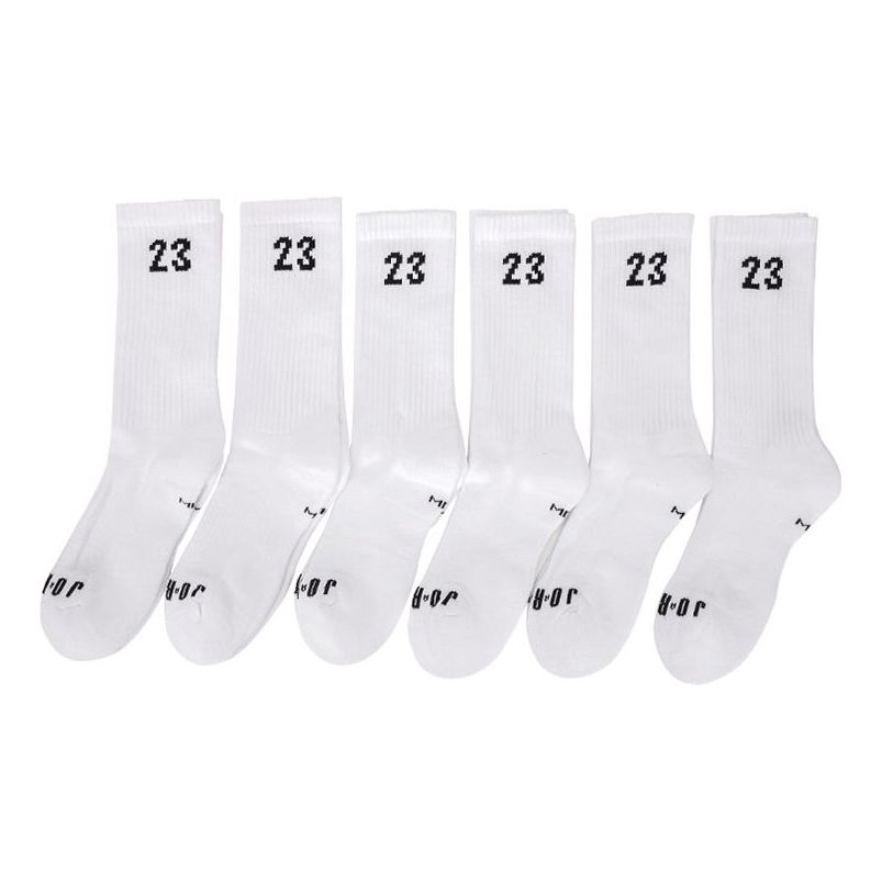 Ponožky Jordan Jordan Numeric Athleisure Socks 6 Pairs Biela | DH4287-100, 0