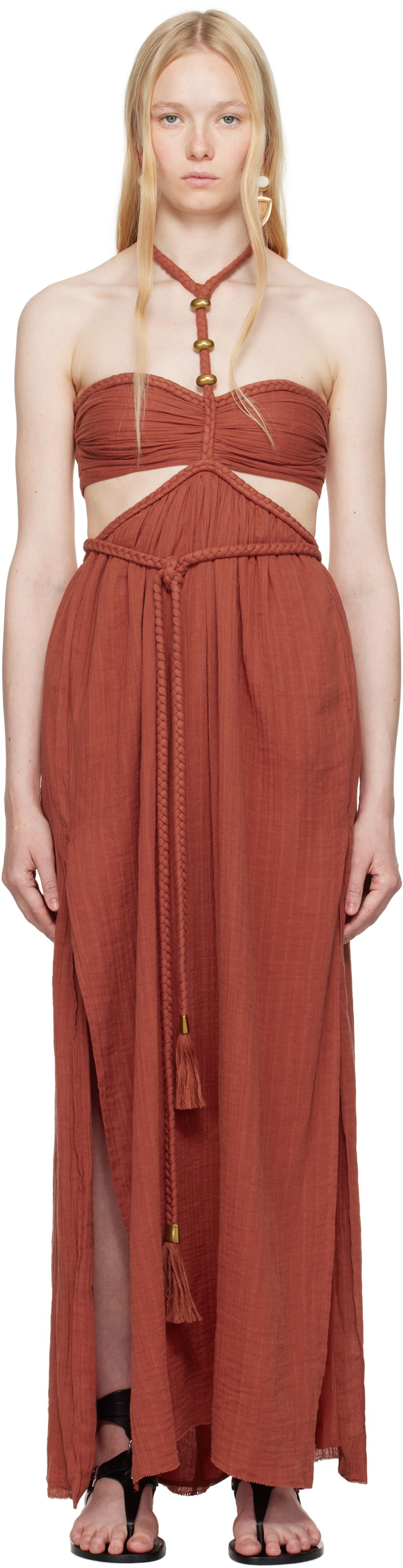 Šaty ISABEL MARANT Isabel Marant Justine Maxi Dress Červená | RO0782FA-C2J11I, 0