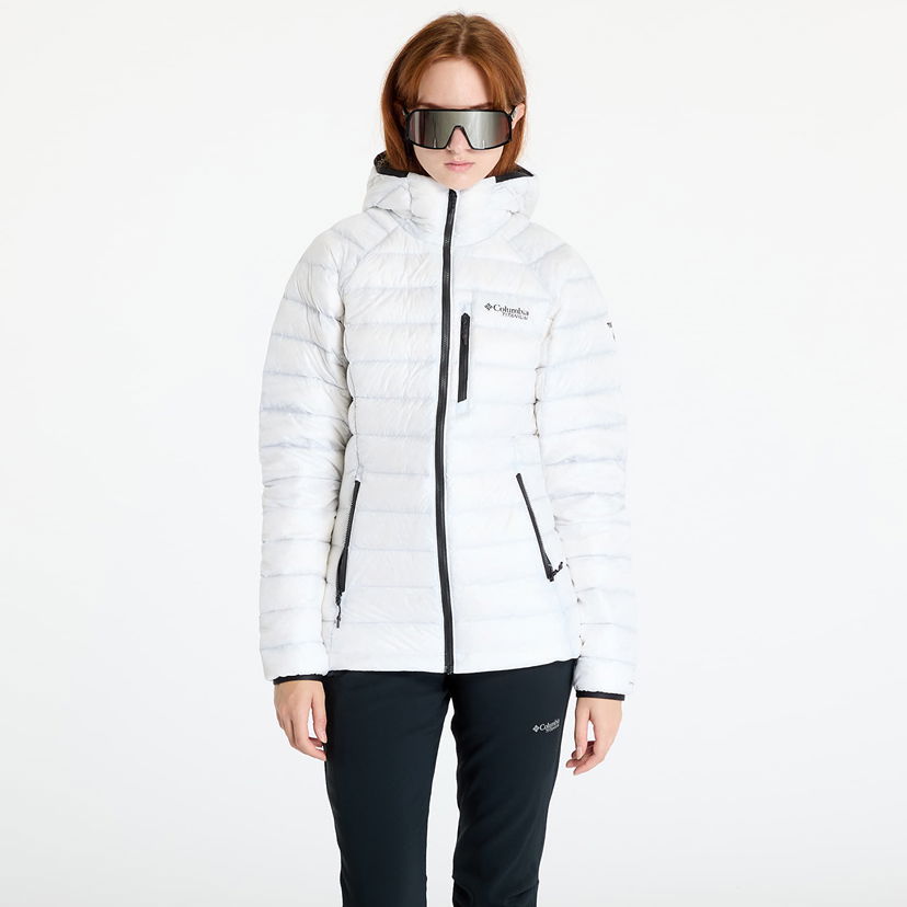 Bunda Columbia Arctic Crest™ Down Hooded Jacket White Biela | 2086074100