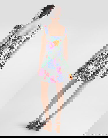 Šaty Dolce & Gabbana Dolce & Gabbana Rose-print Corset Pleated Dress Rôznofarebný | F6ZT2THS5S6HA5KT, 2
