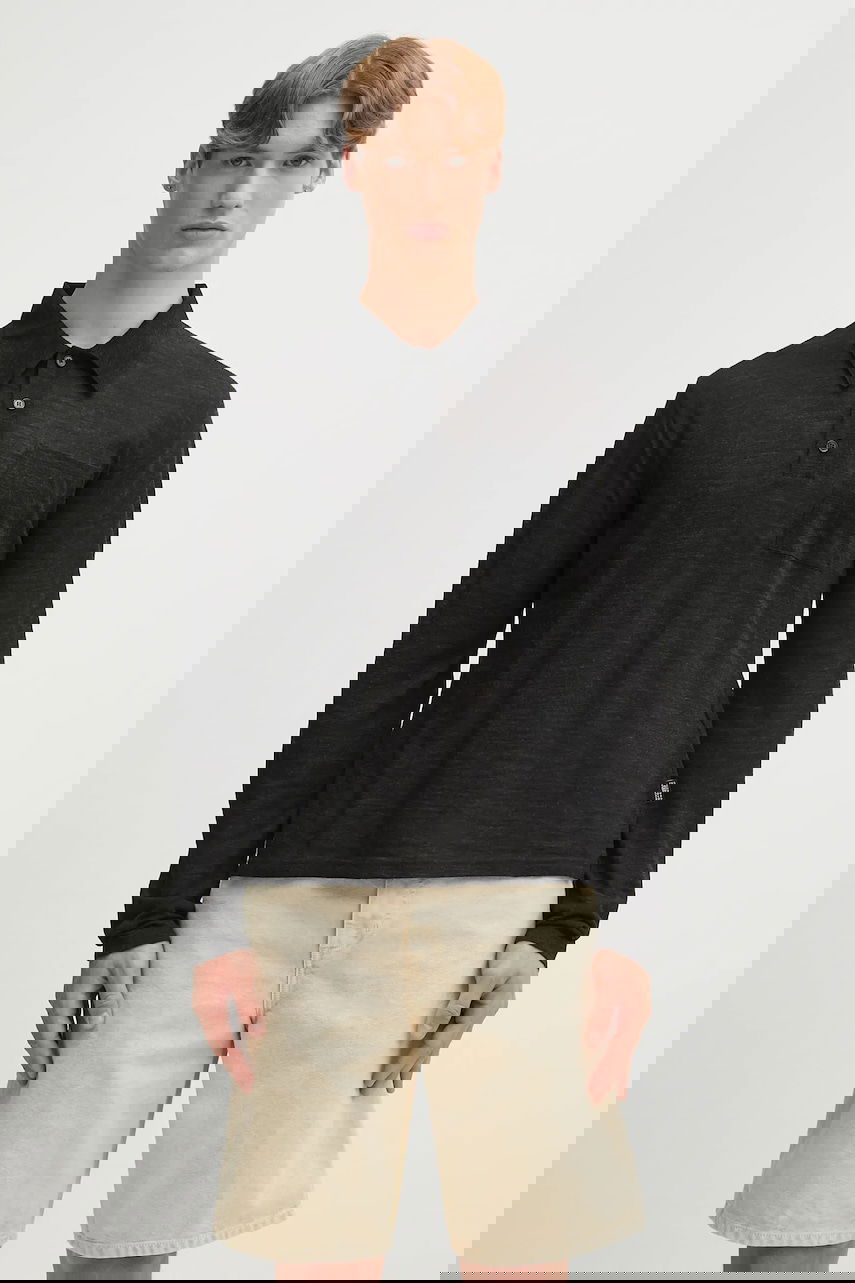 Polo tričko Maison Margiela MM6 Maison Margiela Long Sleeve Polo Shirt Čierna | SH2GL0004.M20123.899, 0