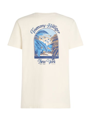 Tričko Tommy Hilfiger Tommy Hilfiger Summer Script Logo T-Shirt Béžová | MW0MW38643Z00, 5