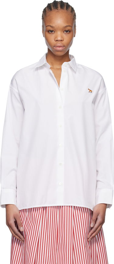 Košeľa MAISON KITSUNÉ Maison Kitsuné Baby Fox Patch Classic Shirt Biela | OW00401WC0026, 0