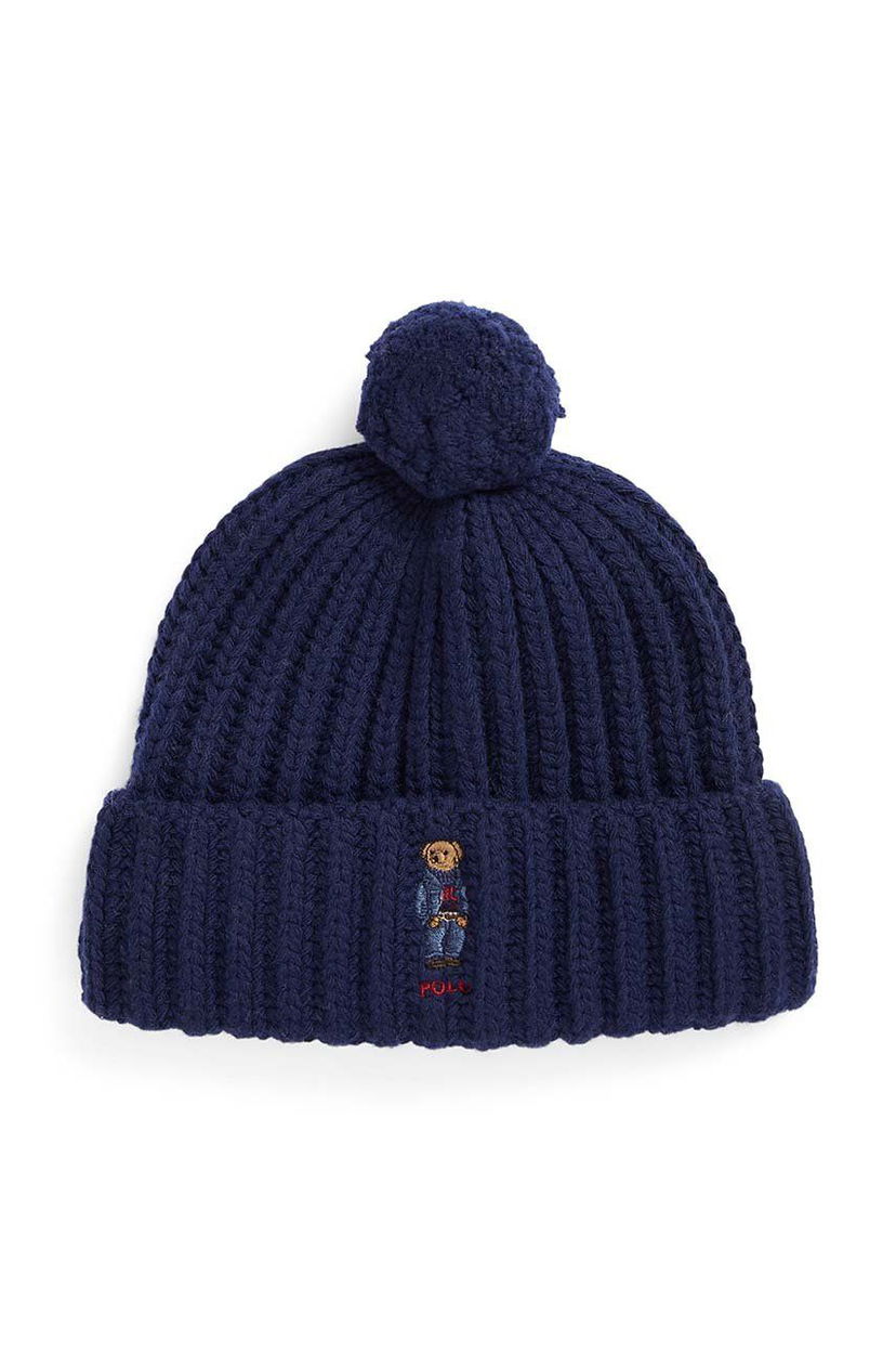 Kulicha Polo by Ralph Lauren Embroidered Logo Wool Beanie Navy | 455931876
