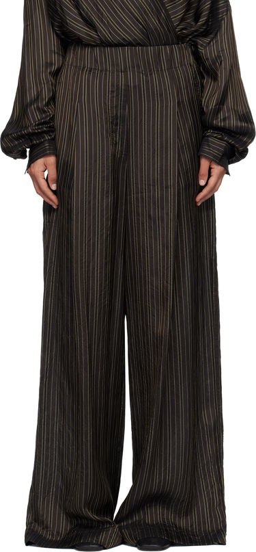 Nohavice Dries Van Noten Dries Van Noten Striped Wide-Leg Trousers Hnedá | 252-010909-2267, 0