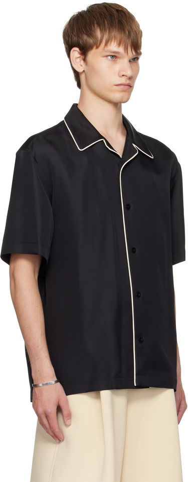 Košeľa Jil Sander Jil Sander Fluid Viscose Camp Collar Shirt Čierna | J61DL0062_J65280, 1