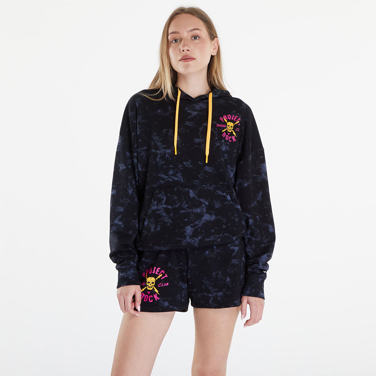 Mikina Under Armour Project Rock W Underground Terry Hoodie Black/ Nova Orange/ Black Čierna | 1382711-001, 0