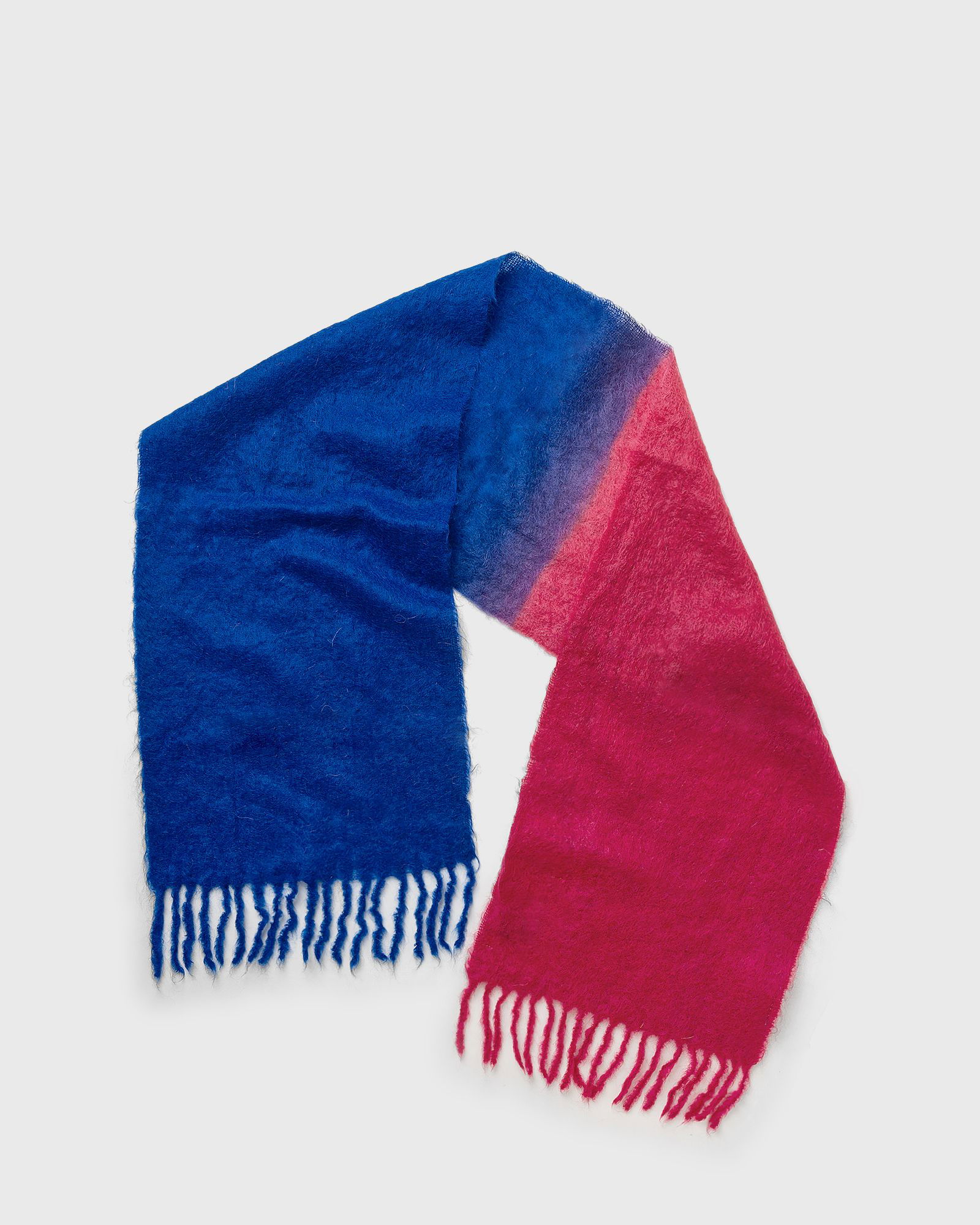 Mohair Gradient Fringed Scarf