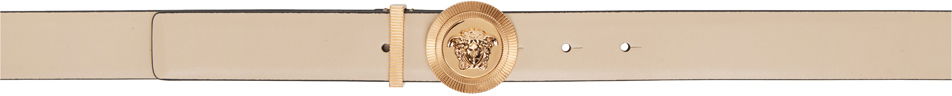 Opasok Versace Versace Medusa Biggie Leather Belt Béžová | 1004009_DV3T_1KD4V, 0