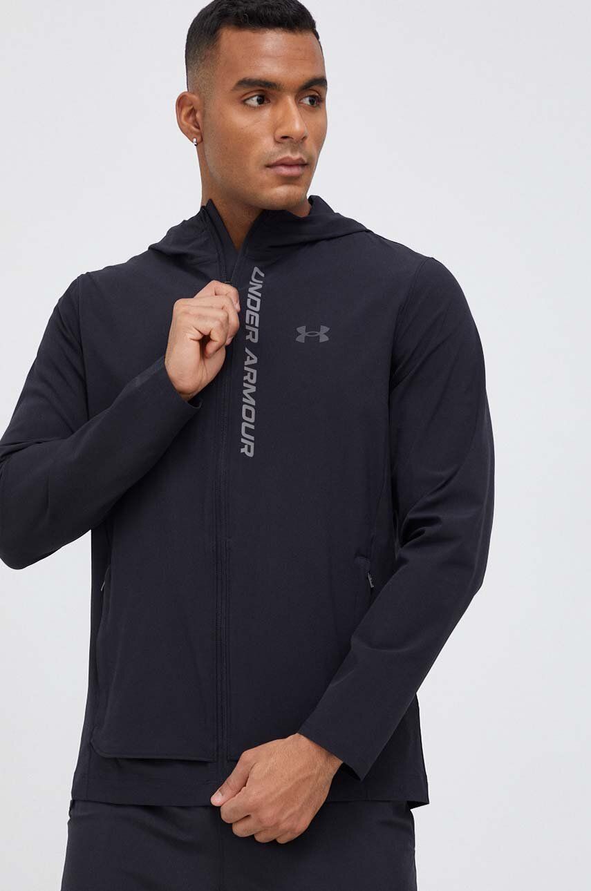 Bunda Under Armour OutRun The Storm Jacket Čierna | 1376794, 0
