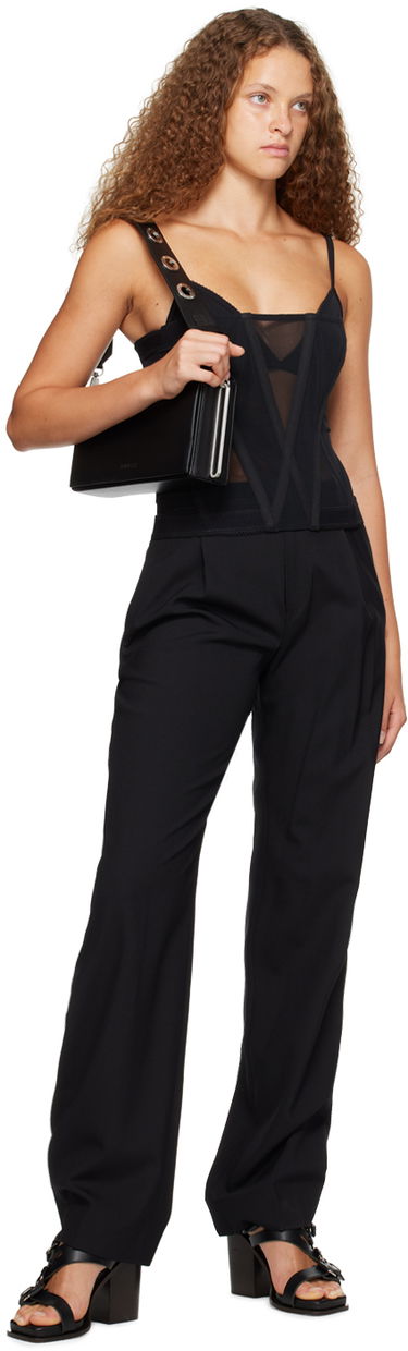 Nohavice Dion Lee Black Lingerie High-Waist Dress Pants Čierna | C2102R23, 3