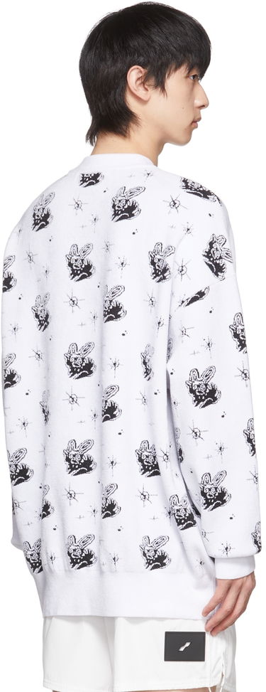 Sveter We11done Monster Print Reversible Sweater Biela | WD-KT1-22-651-U-WH, 2