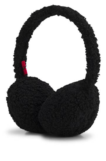 Doplnky BOSS Teddy ear muffs with stacked-logo embroidery Čierna | 50550599, 1