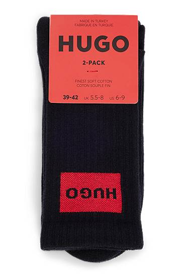 Ponožky BOSS Two-Pack of Short Socks with Logo Labels, HUGO Čierna | 50510640, 1