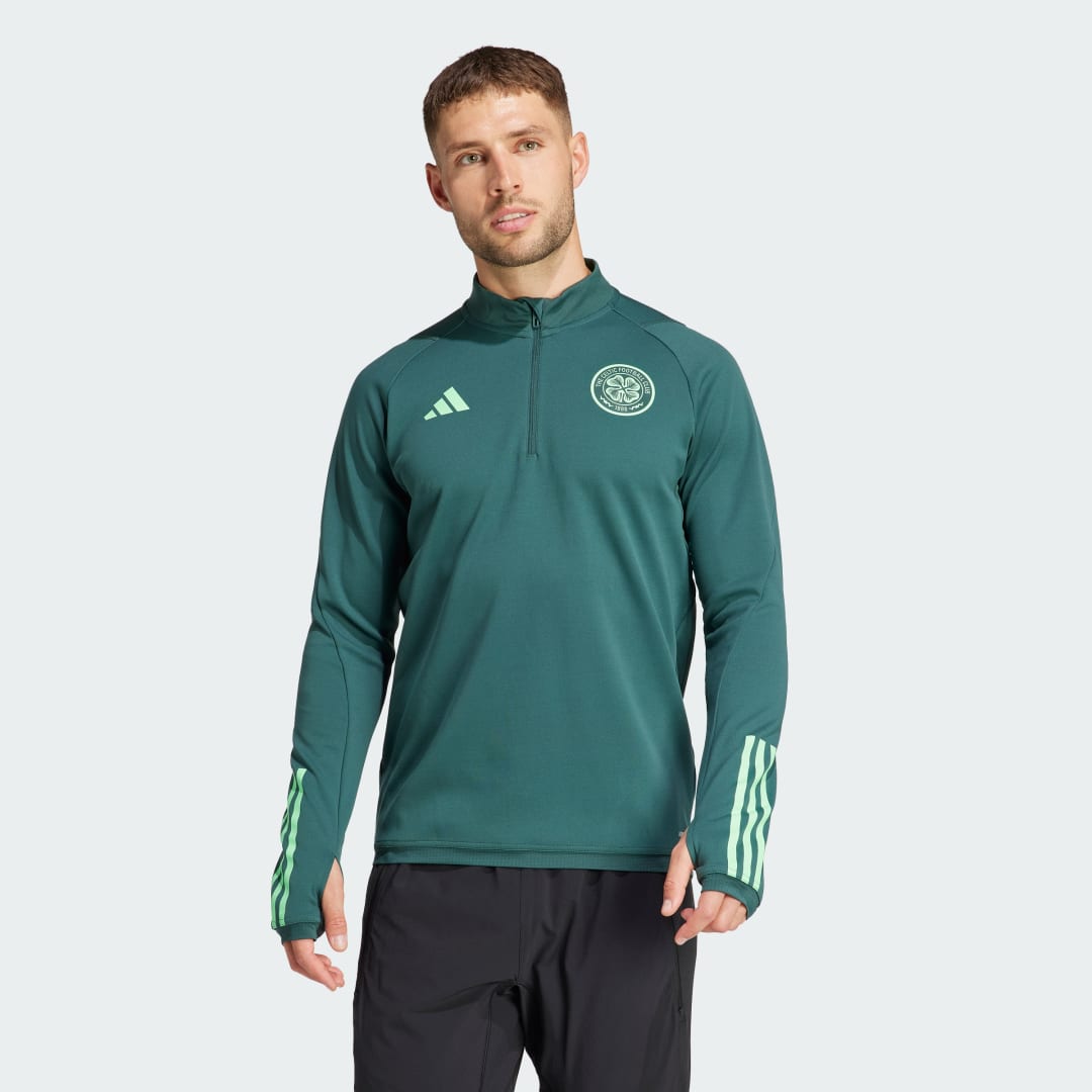 Sveter adidas Performance Celtic FC Tiro 23 Training Quarter-Zip Top Zelené | IU4610, 0