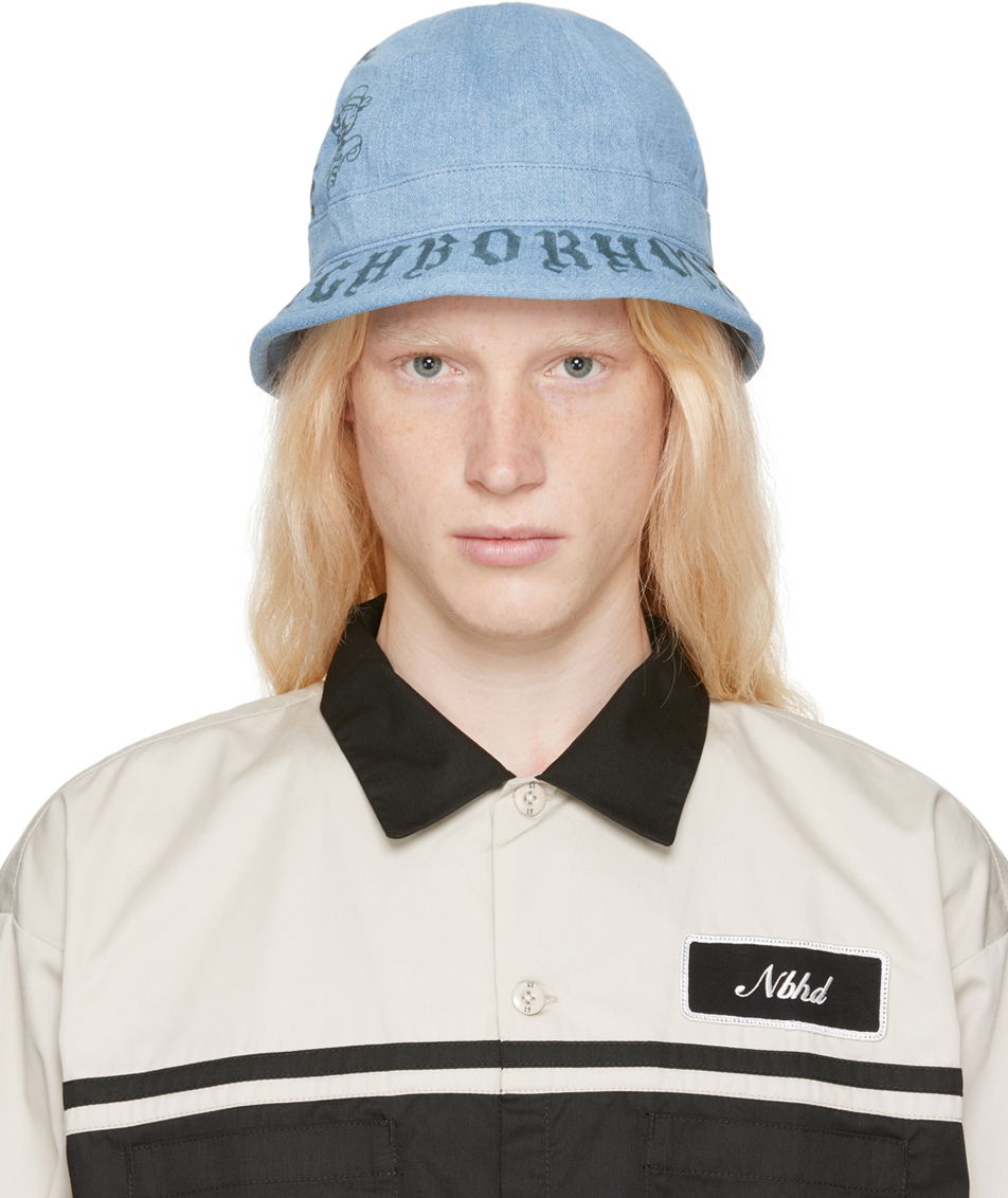 Klobúk Neighborhood Fade Denim Ball Bucket Hat Béžová | 232YGNH-HT09, 0