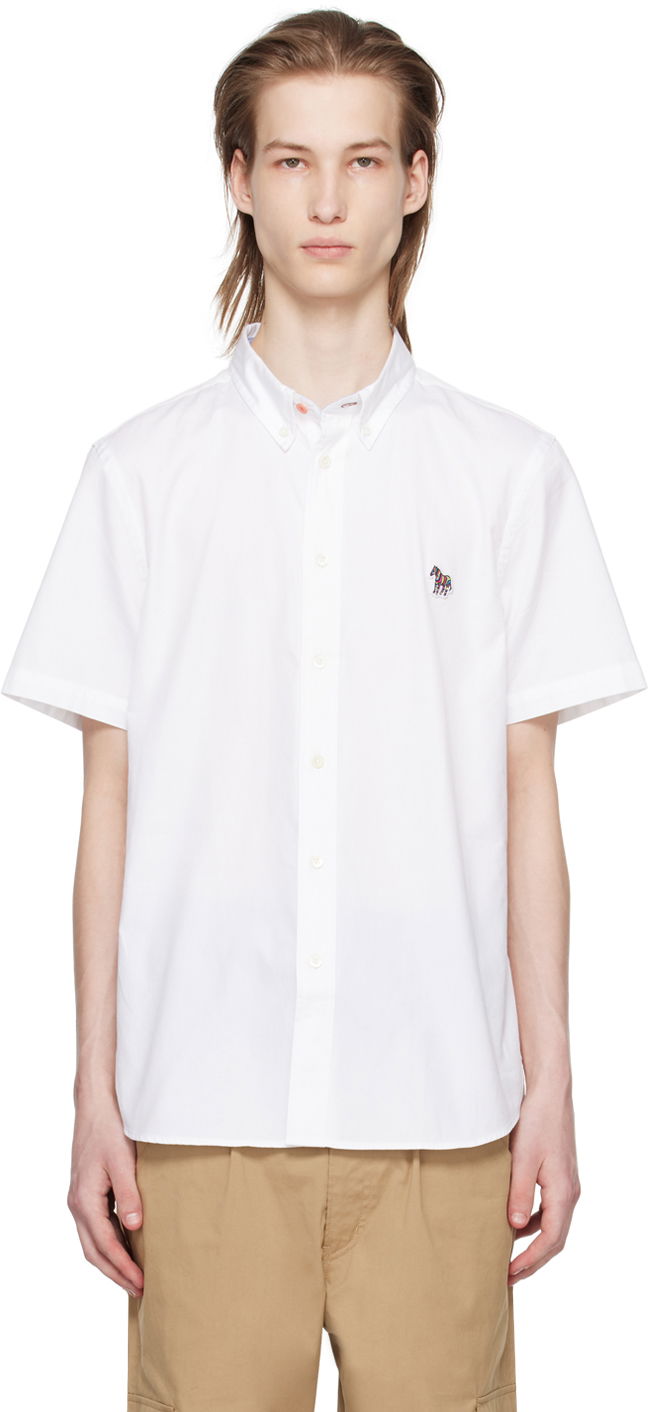 Košeľa Paul Smith PS Paul Smith Zebra Short Sleeve Shirt Biela | M2R-285U-FZEBRA-01, 0
