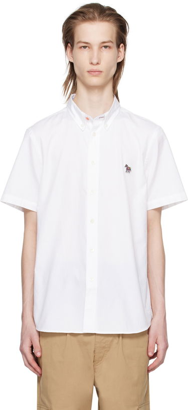 Košeľa Paul Smith PS Paul Smith Zebra Short Sleeve Shirt Biela | M2R-285U-FZEBRA-01, 0