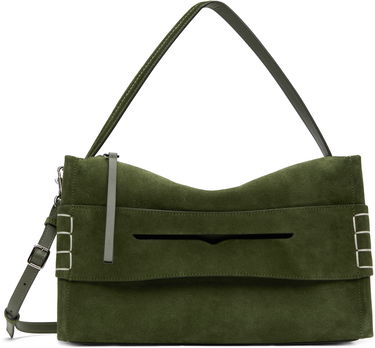 Taška cez rameno JW Anderson JW Anderson Medium Loafer Suede Shoulder Bag Zelené | HB0732-LA0364, 0