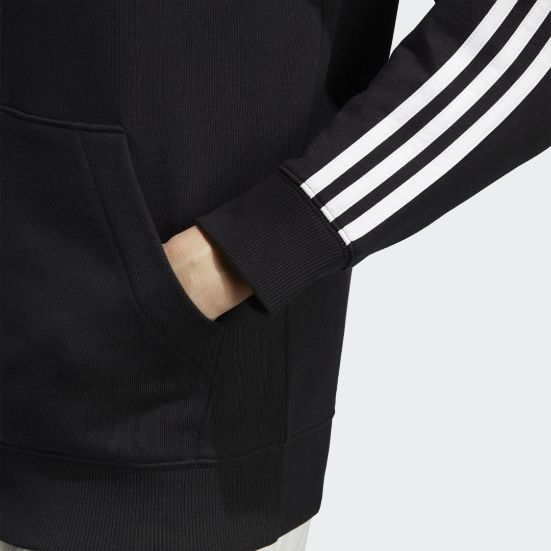 Essentials 3-Stripes French Terry Regular Full-Zip Hoodie