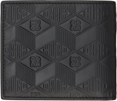 Peňaženka BOSS Hugo Embossed Leather Wallet Čierna | 50542006, 1