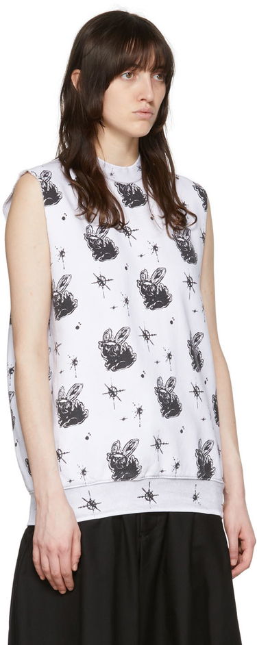 Tielko We11done We11done Graphic Print Tank Top Biela | WD-TV1-22-559-U-WH, 1