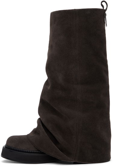 Oblečenie The Attico Attico Robin Suede Slouch Boots Šedá | 246WS798 L007, 2