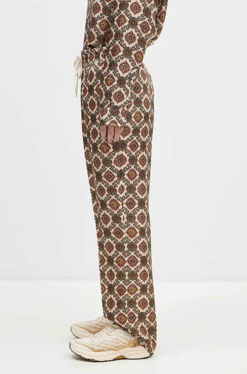 Nohavice Drôle de Monsieur Le Pantalon Renzo Silk Straight-Leg Trousers Béžová | E.BP152.SE006.BG, 1