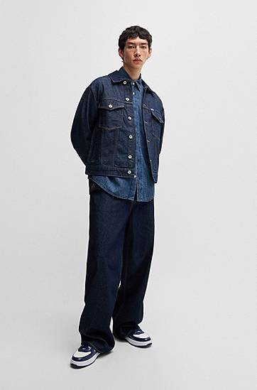 Košeľa BOSS Relaxed Fit Denim Shirt Modrá | 50534162, 1