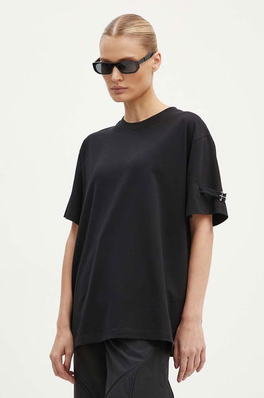 Tričko HELIOT EMIL Black Buckle Detail T-Shirt Čierna | PREAW24.M.09.119, 2