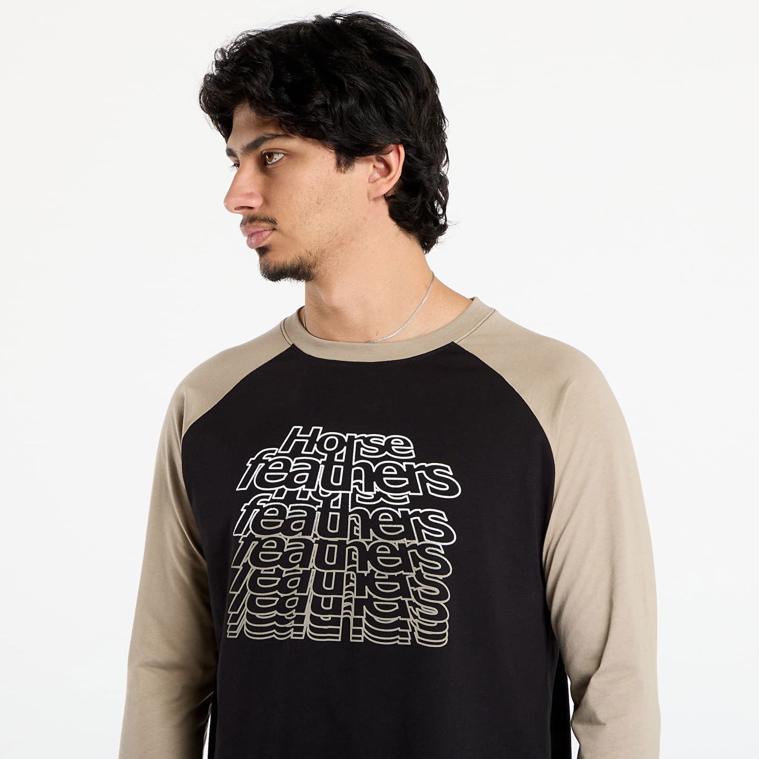 Tričko Horsefeathers Rollin Raglan T-Shirt Čierna | SM1394C, 1
