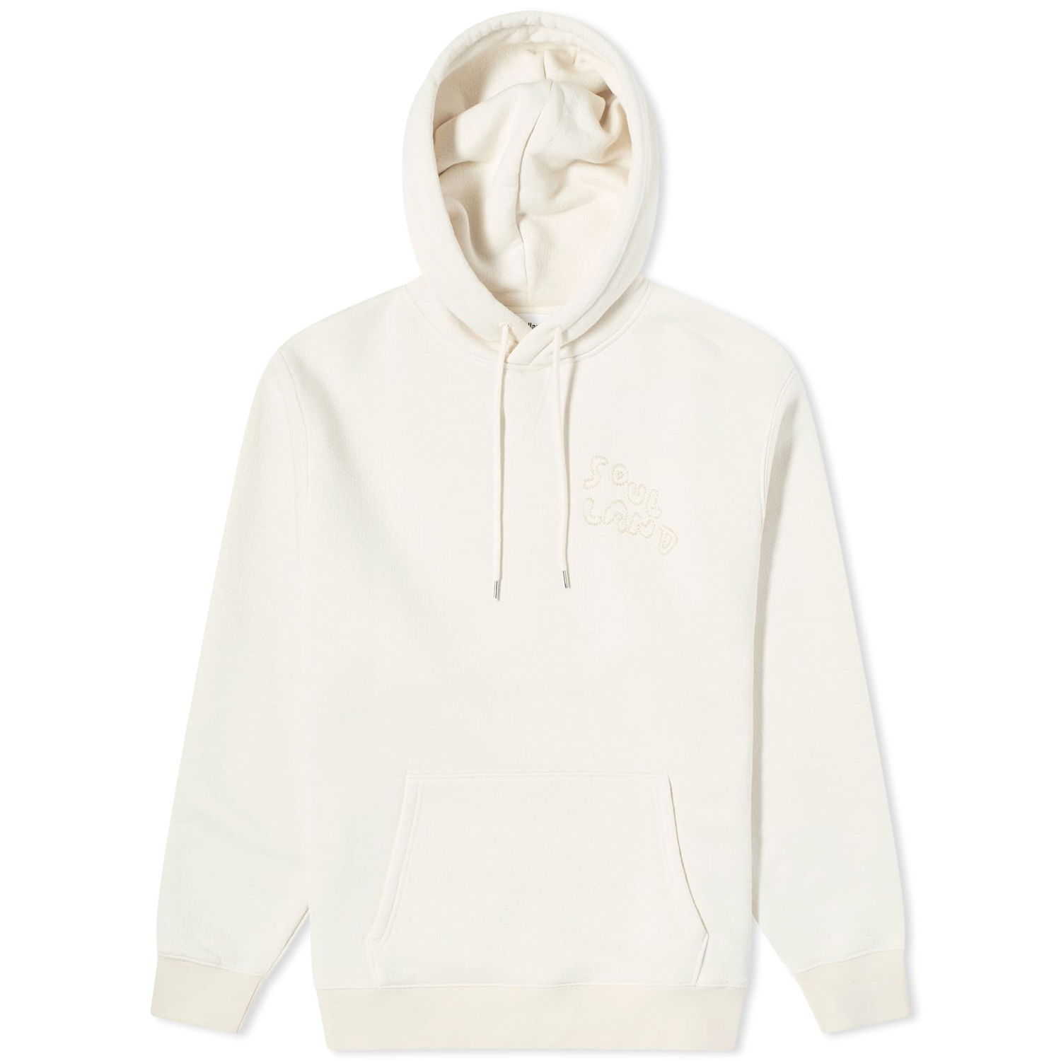Mikina Soulland Riko Beaded Logo Hoodie Biela | 41118-1263-OFW, 0