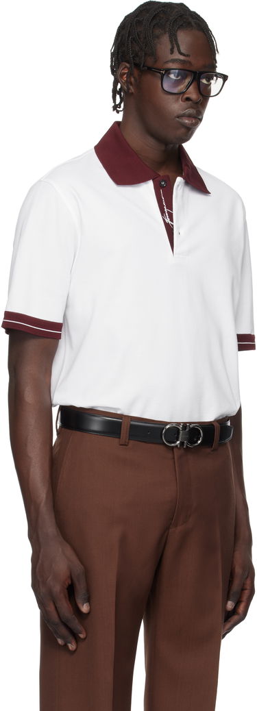Polo tričko FERRAGAMO Salvatore Ferragamo Colorblock Polo Biela | 781017, 1